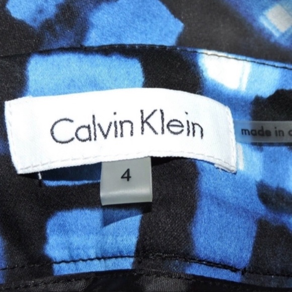 Calvin Klein Blue Pencil Skirt Size 4 - Picture 3 of 3